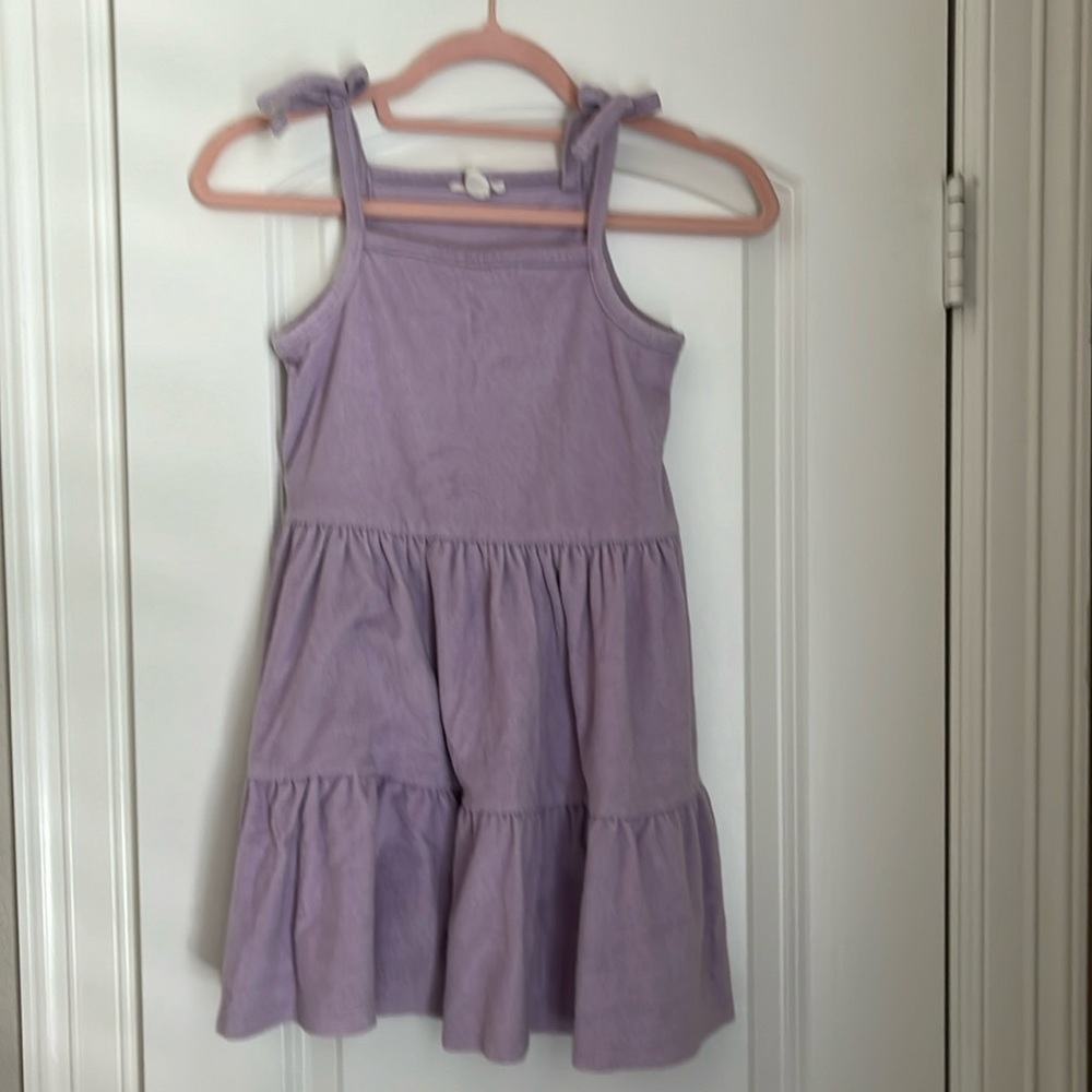 Girls CrewCuts side 7 terrycloth swimsuit coverup purple